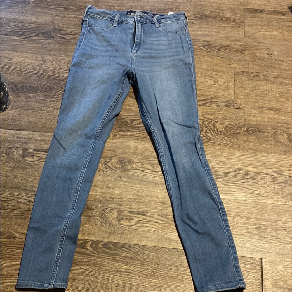 Classic Blue Women's High Rise Jean Leggings.